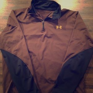 Brown under armor pull over